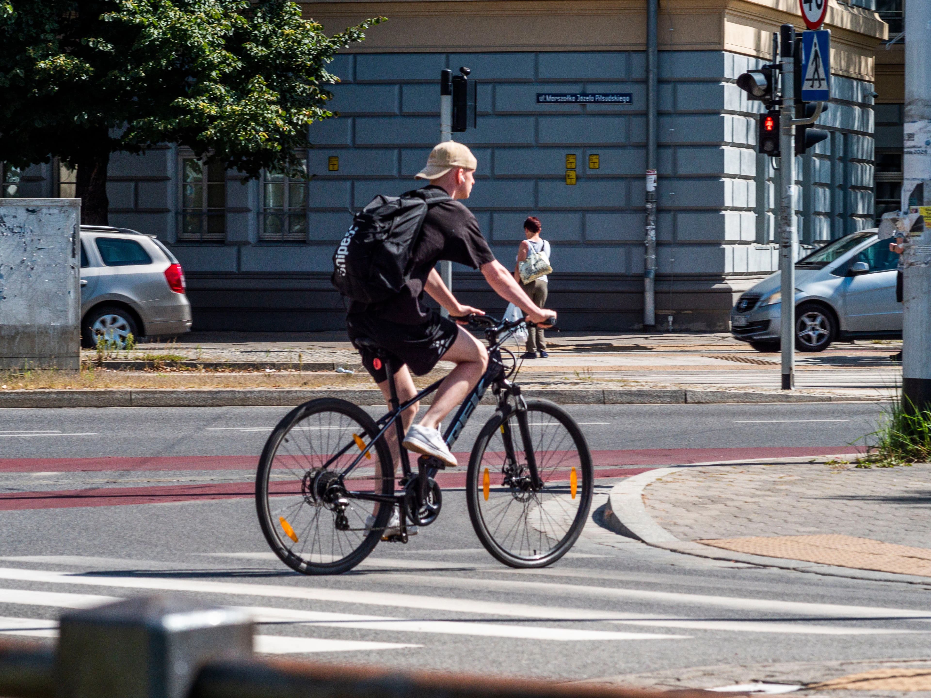 Fietsers in het verkeer